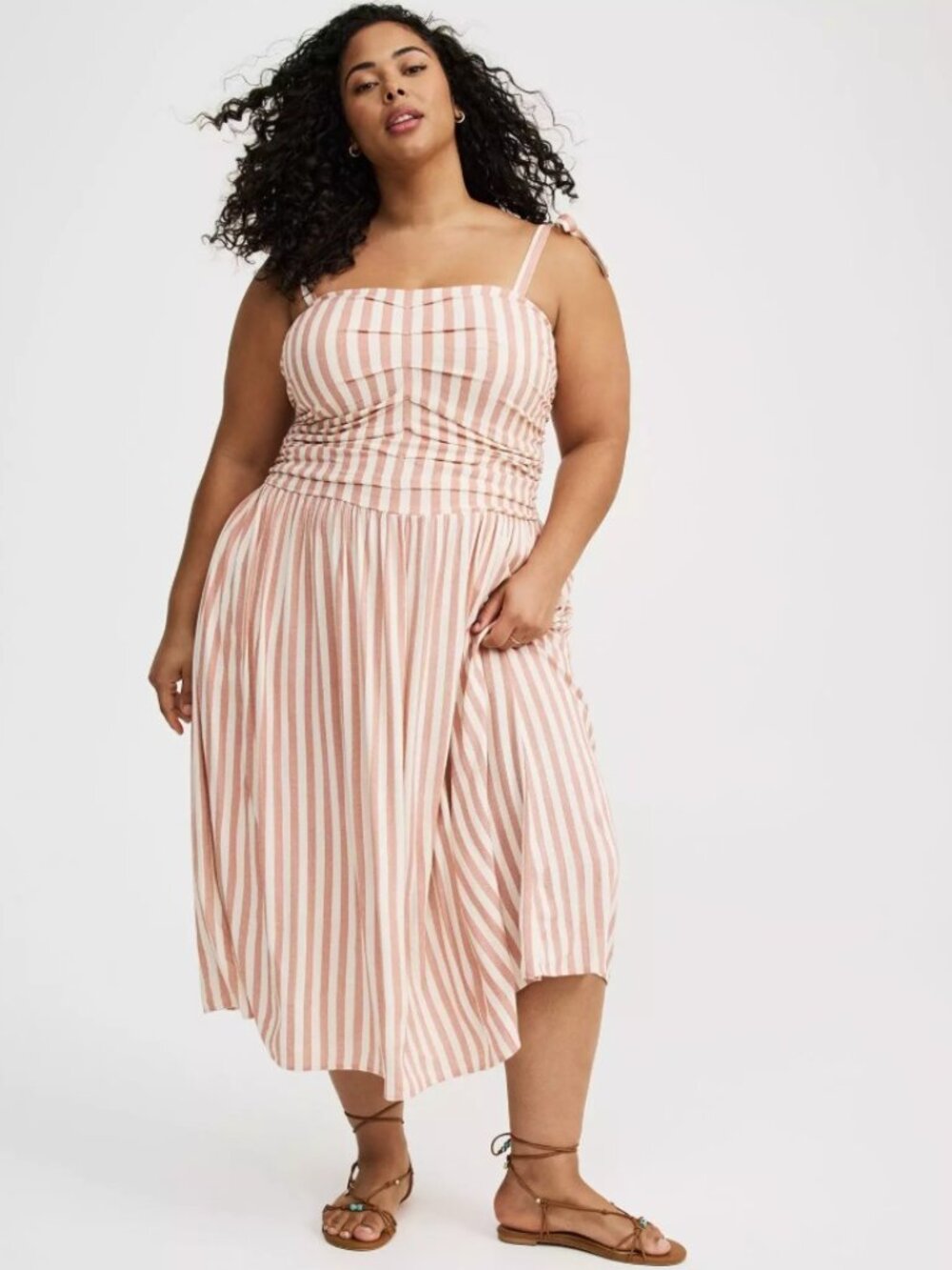 Torrid Shirred Tea Length Dress Size 3X